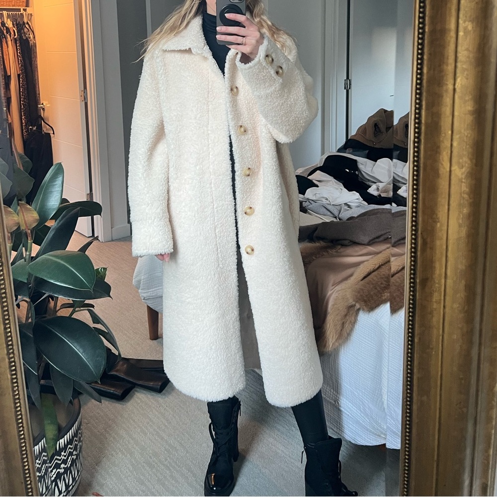 Women's Cream Teddy Coat